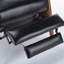 Fauteuil inclinable à accoudoirs en bois noir-1666827899