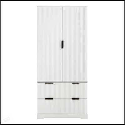 72 Inch Modern Fluted Kitchen Pantry Cabinet With 2 Large Drawers & 8-Door Spice Rack, Freestanding Storage Organizer For Various Rooms
