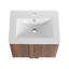 Ensemble de meuble-lavabo flottant 24 po avec lavabo, meuble-lavabo mural en ébène brun, portes à fermeture douce, ensemble de meuble-lavabo moderne peu encombrant