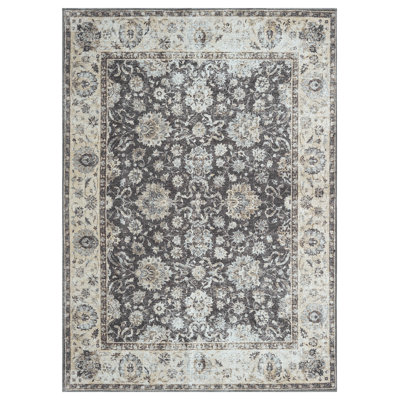 Remington Washable Charcoal Area Rug