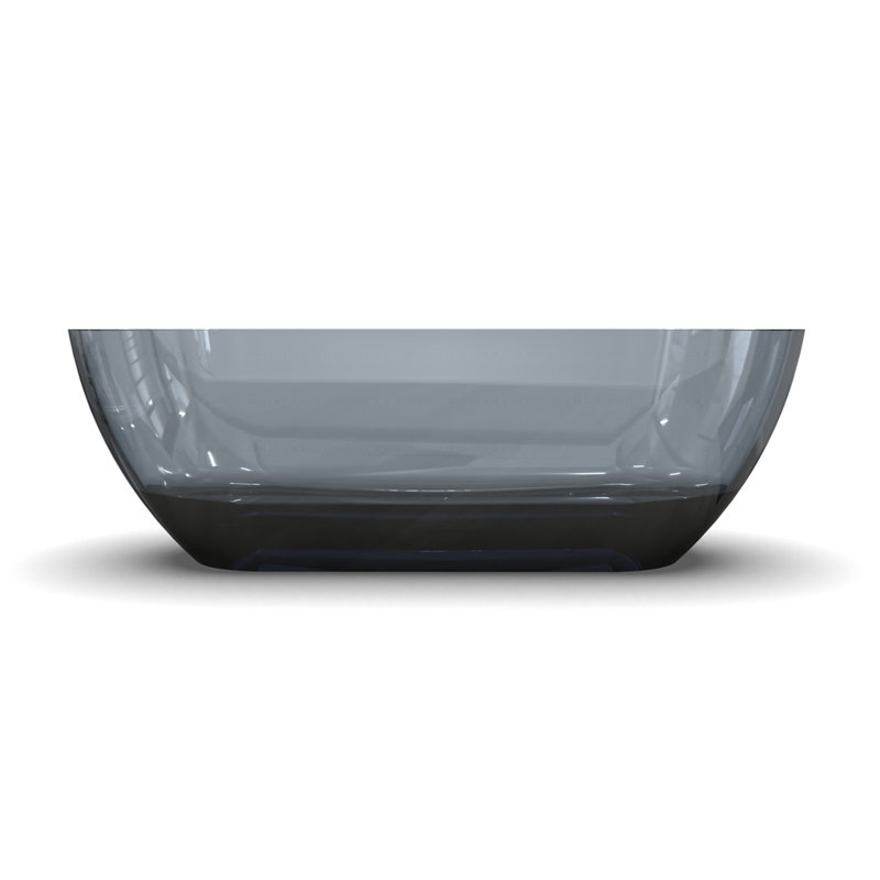 Baignoire de trempage autoportante transparente 69 pouces gris bule