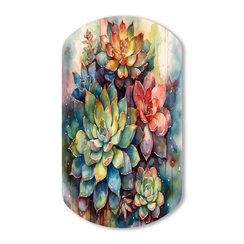 Manuli - Cactus cylindrique, art mural en métal asymétrique, H 43 po x l 23 po