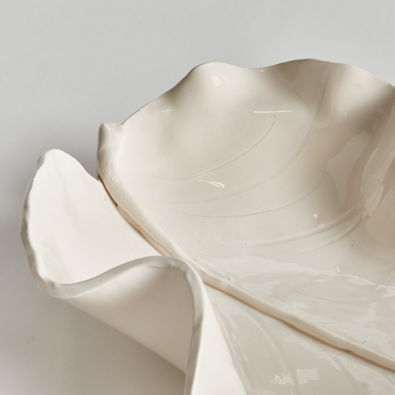 MORICENTO LEAF SCULPTURE SMALL, Small, White