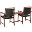 Banc en bois d'acacia de 62 po de largeur avec causeuse en rotin de 62 po avec table et parasol