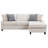 L-Shaped Upholstered Sectional Sofa With Pillows