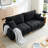 90.15" Queen size upholstered Multi-functional convertible sleeper sofa with storage-142757154