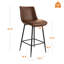 Tabouret de bar et de comptoir revêtu de polyuréthane avec pieds en métal-17495796
