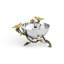 Lovebirds Stainless Steel and Enamelware Nut Bowl