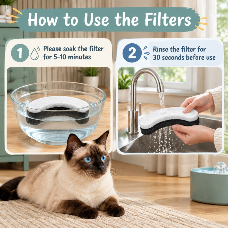 Lot de 16 filtres à eau de rechange pour fontaines à eau compatibles avec les animaux domestiques.