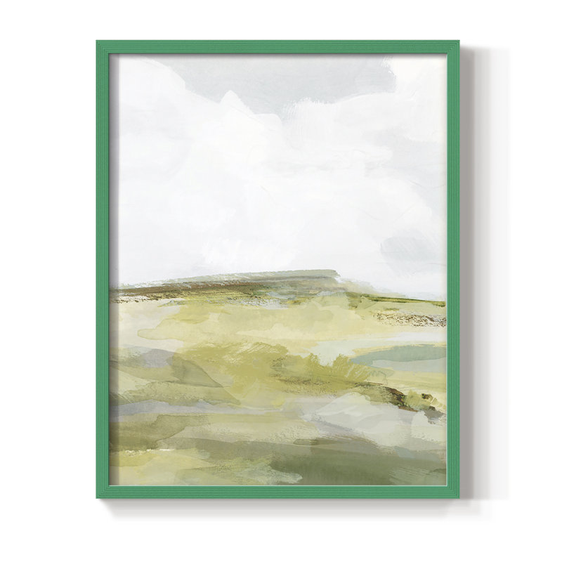 Inlet Impression I, reproduction encadrée - bois massif, Vert, H 10 po x l 8 po