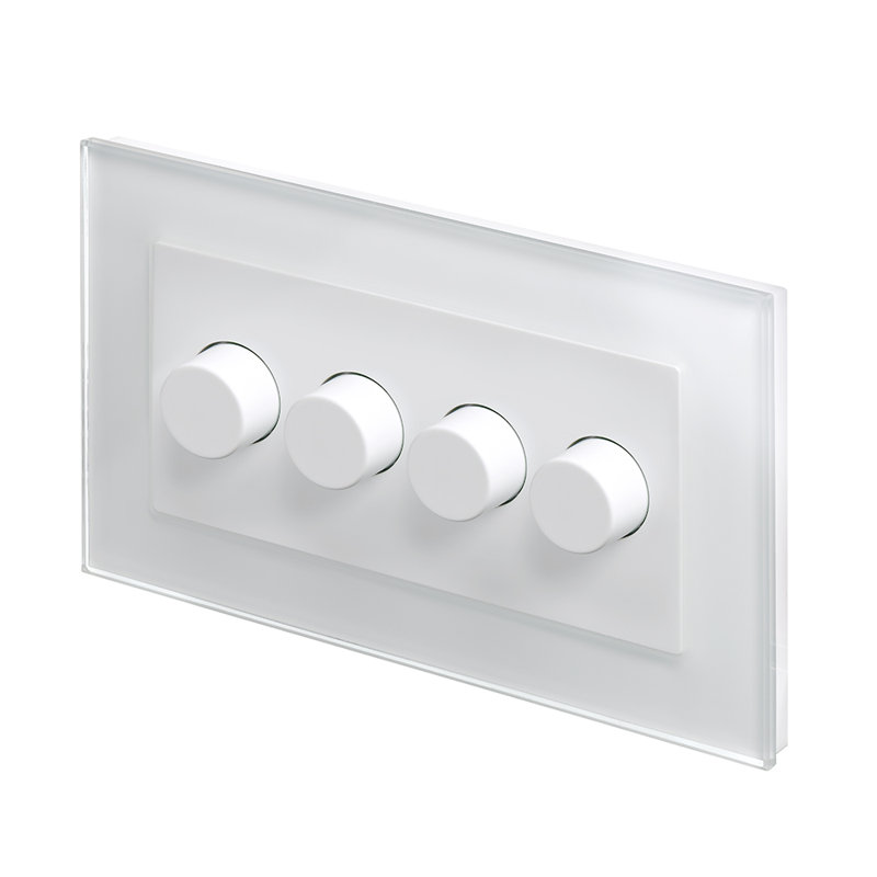 Crystal PG 4G Rotary LED Dimmer Switch 2 Way White, White