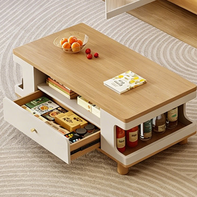 Table basse moderne avec rangement en bois
