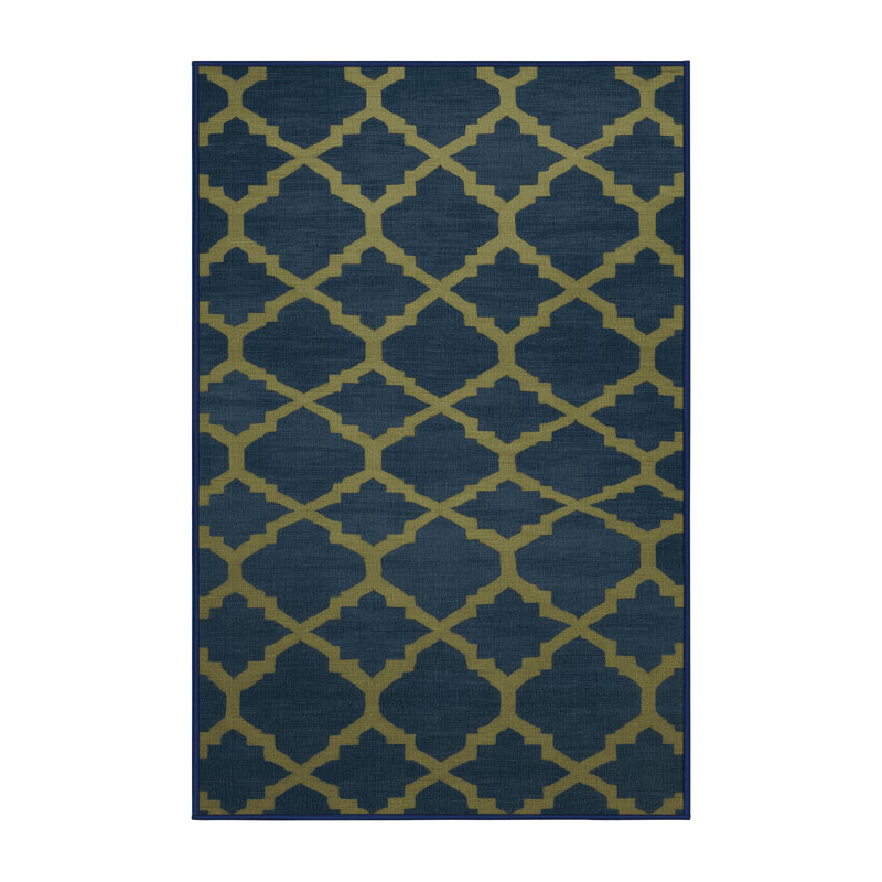 Machine Washable Trellis Gray Area Rug, Rectangle 7' x 10'