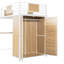 Twin Loft Bed In White With L-shape Desk And Functional Clothing Organizer Wardrobe - Materials, 250 Lbs Capacity, 77.2''l X 61.7''w Featuring Organized Construction, 67.9'' High, 156.6 Heavy-1461153557
