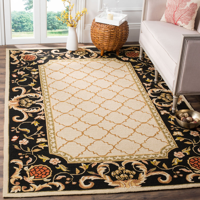 Eddings Hand Hooked Performance Oriental Rug, Rectangle 4' x 6'