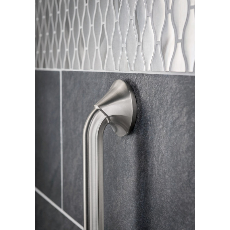 Barre d’appui Eva, H 3,7 po x l 13,5 po x P 2,8 po, Nickel brossé