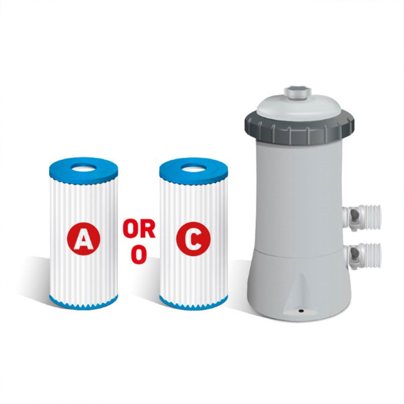 Greywood Round 12-Foot Above Ground Pool with Filter Pump