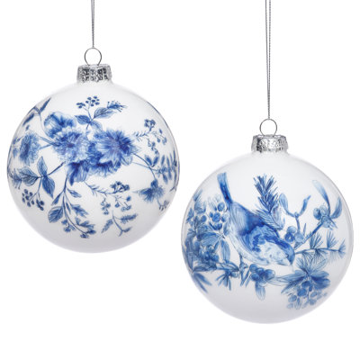 Chinoiserie Ball Ornament - 5.5 Inches Set Of 6