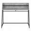 Bureau d'ordinateur, bureau personnel, ordinateur portable, tablettes de rangement, L 48 po, travail, stratifié aspect marbre blanc, métal noir, contemporain, moderne-125106911