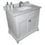 Comptoir de meuble-lavabo en pierre 31 po avec lavabo encastré en céramique de style comptoir de luxe