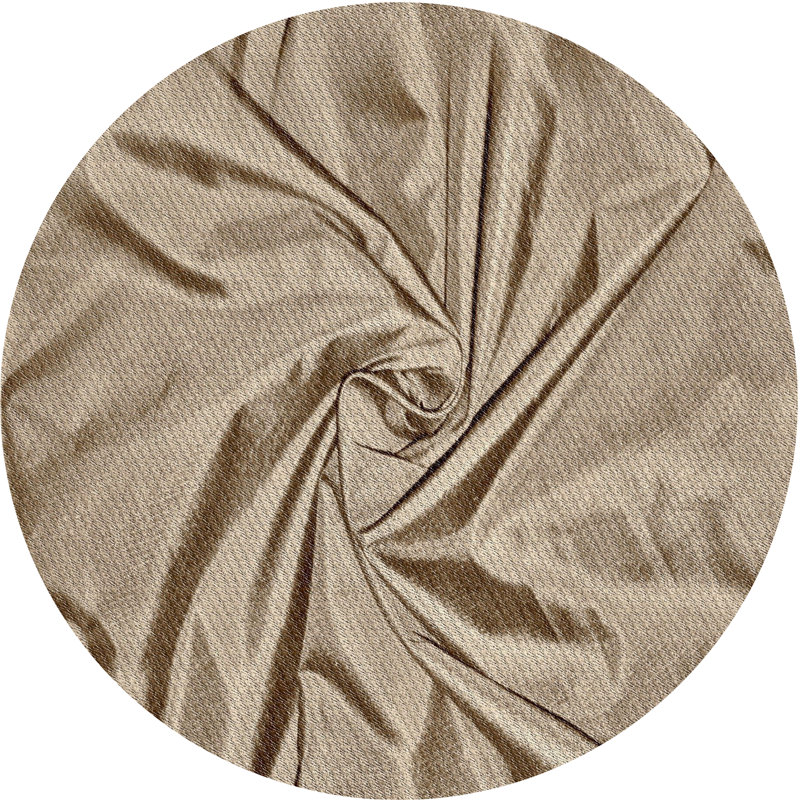 Tapis brun tissé à la machine, Rond 3 pi