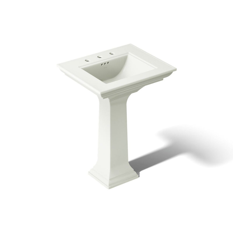 Memoirs® Stately 24" Pedestal Bathroom Sink with 4" Centerset Faucet Holes, Dune, 8" Centers, 34.75" H x 20.5" W x 24.5" L