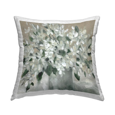 Garden Neutrality Bouquet Outdoor Printed Pillow by Carol Robinson