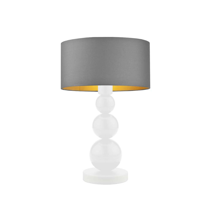 Ruffy Metal Desk Lamp, Grey, White