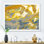 Jaune et bleu vagues de marbre I - peinture sur toile