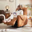 Chaise longue confortable en bois massif