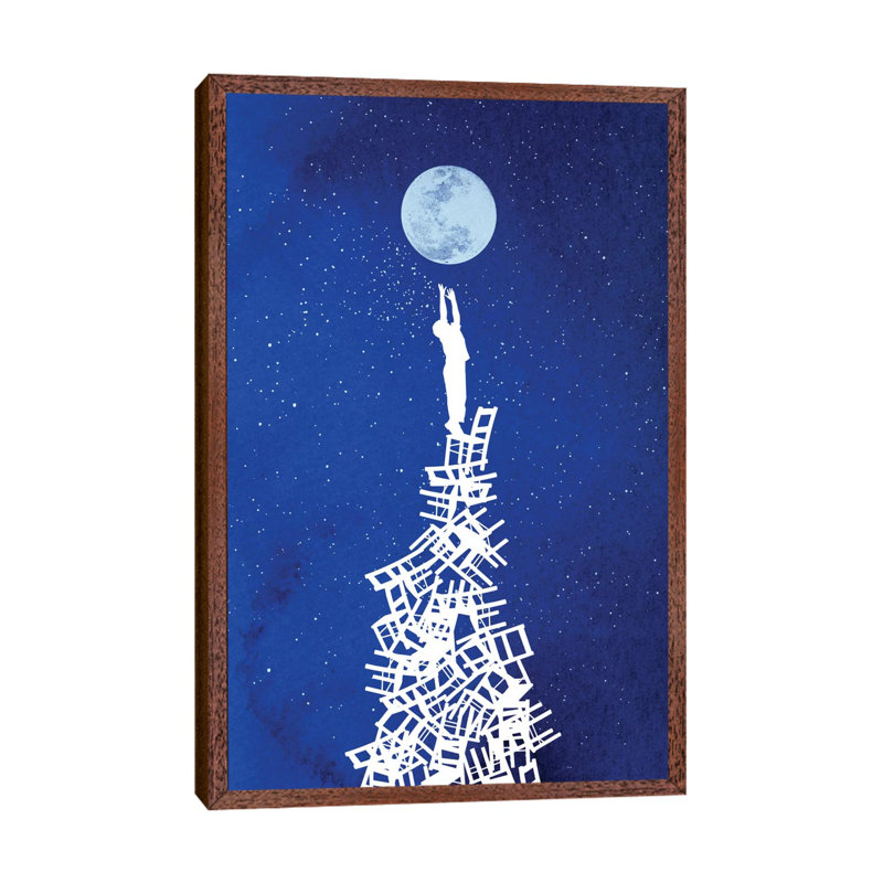 Out Of Reach by Rob Dobi - Print on Canvas, 66.04 cm H x 45.72 cm W, Brown Floater Framed