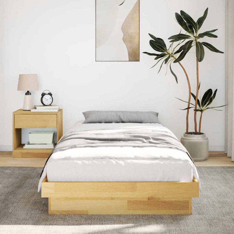Solid Wood Bed, European Single (90 x 200 cm)