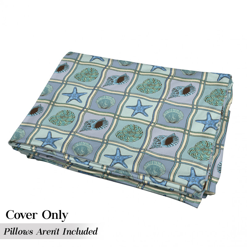 Housse de coussin d'extérieur Starfishes and Seashells, H 2 po x l 27 po x P 88 po