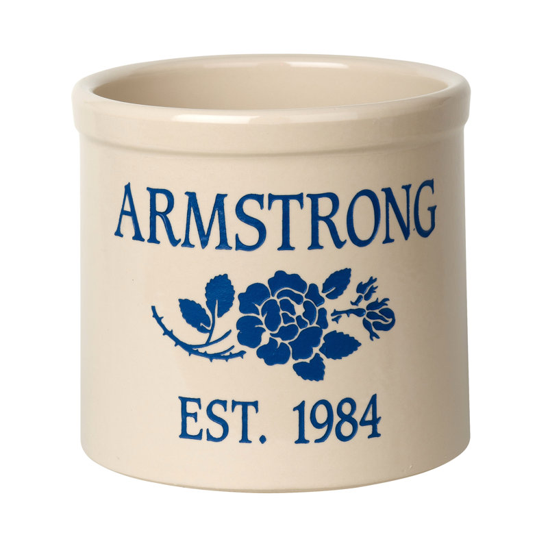 Pot à fleurs en céramique Woodring, Bleu, Oui