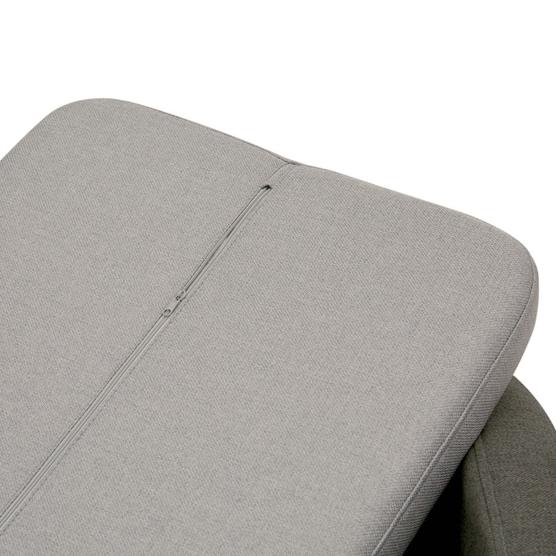Gray Linen Elevated Pet Sofa with Washable Cushion