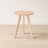 Round Accent Side Table with Wood Frame