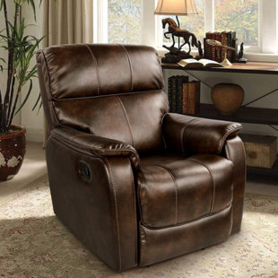 Fauteuil inclinable surdimensionné en cuir Vegan