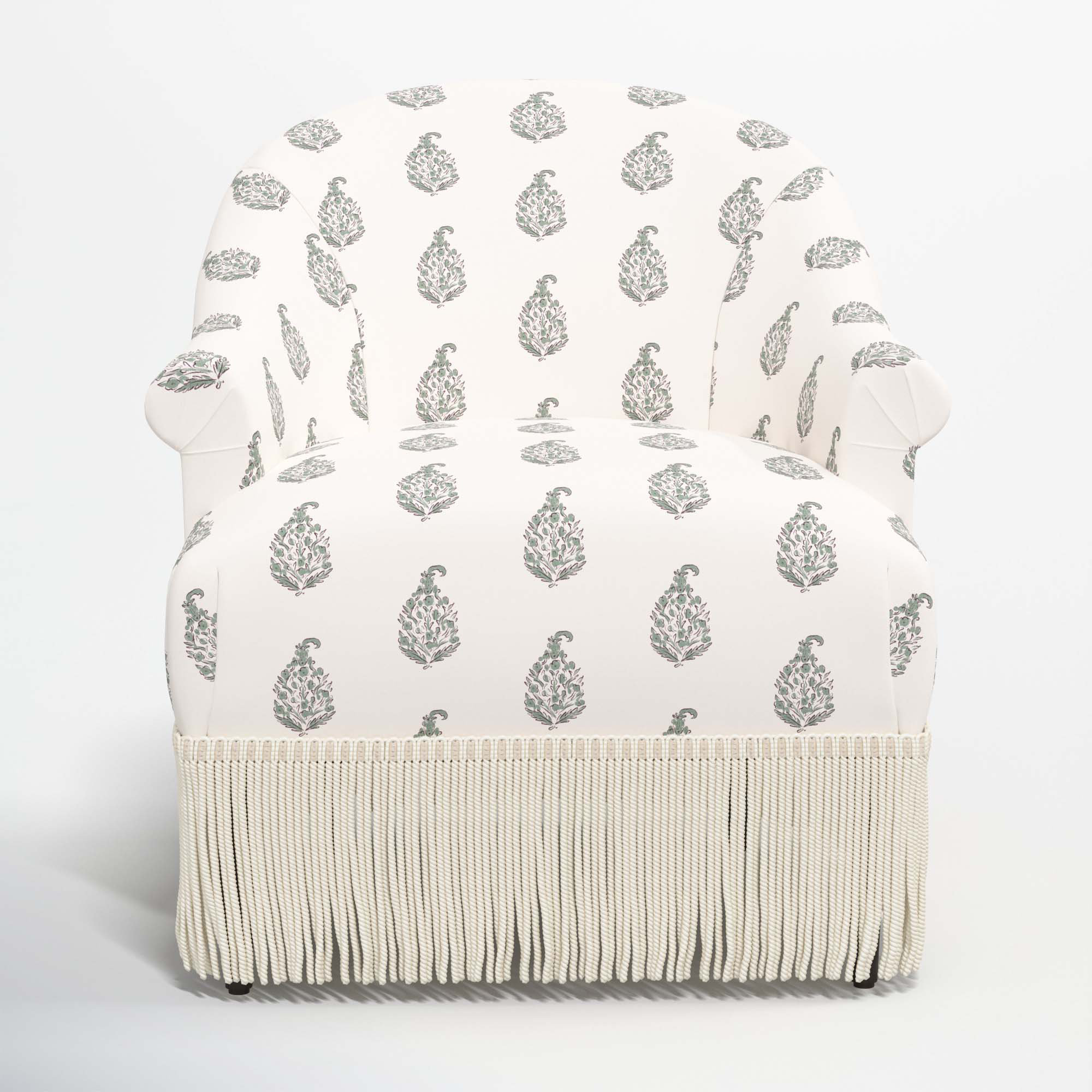 Callie Barrel Chair, Anika Sage, Ivory