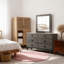 "Commode moderne en bois clair avec miroir - Rangement surélevé et style minimaliste-1766986312