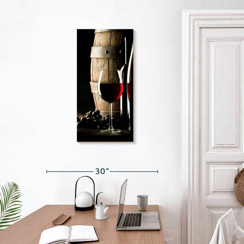 Cabernet Wine Canvas Print, 30" H x 15" W x 1.25" D