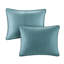3 pièces de courtepointe pour lit double / grand lit en sarcelle - microfibre, rembourrage en coton, réversible, piqûre, crée une charmante chambre à coucher, comprend et 2 taies décoratives pour la microfibre avec rembourrage, courtepointe Channel, décore la chambre à coucher