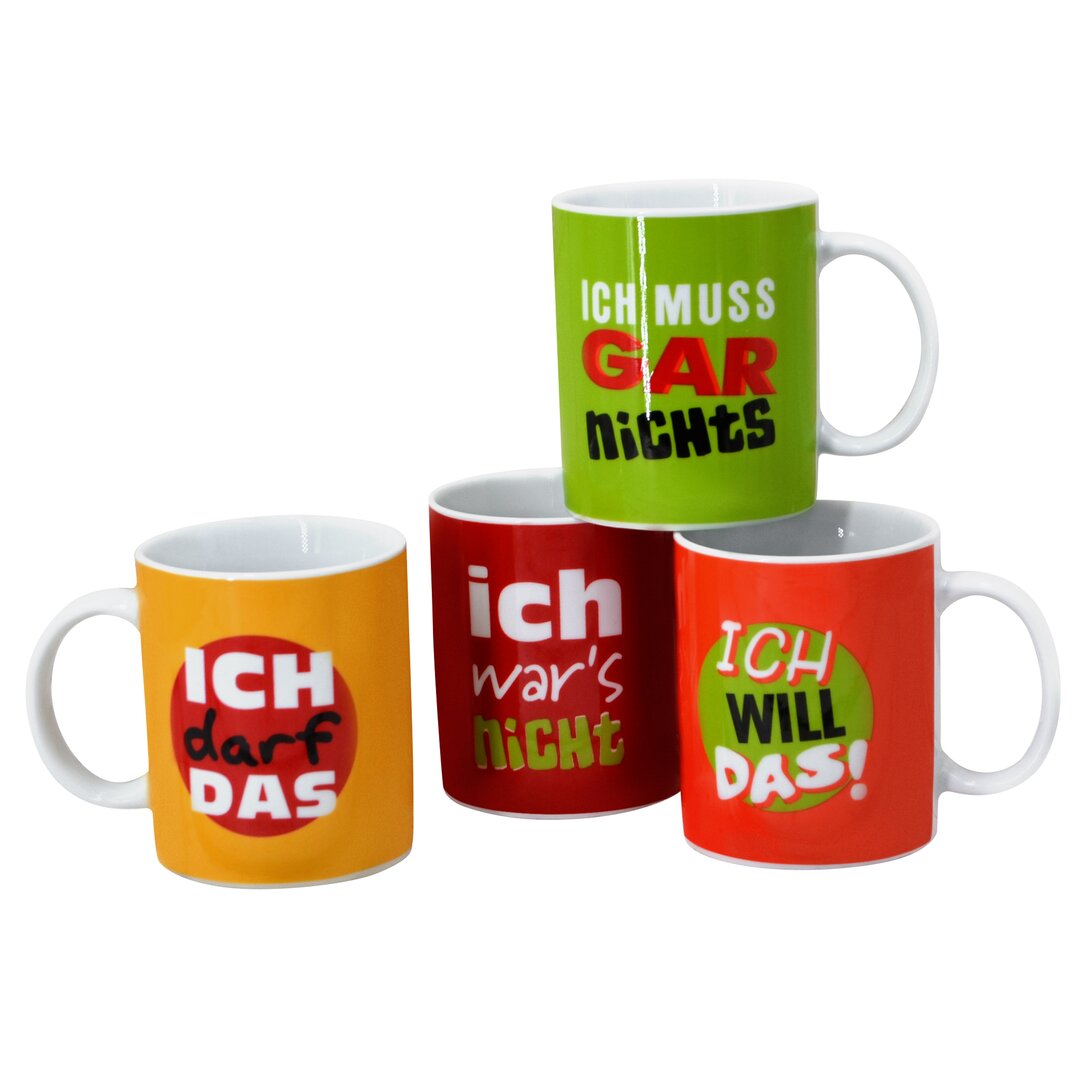 4-teilig Kaffeebecher-Set Machosprüche von Retsch Arzberg