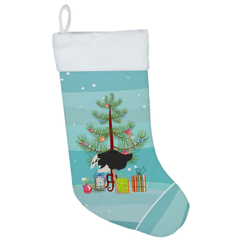 Chaussette de noël commune autruche de noël