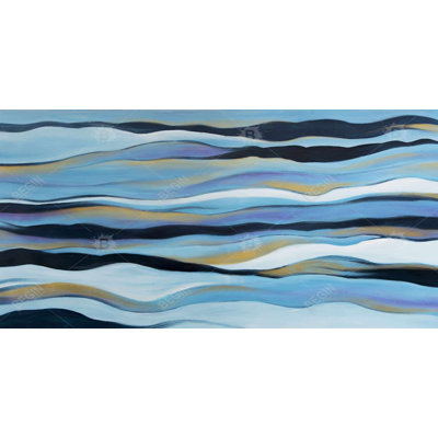 Blue sweep - 15.75"x31.50" Desk mat