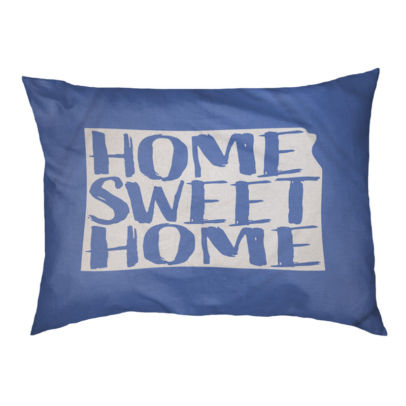 Oreiller pour chien d’intérieur doux kansas home, Grand (l 50 po x P 40 po x H 7 po), Bleu