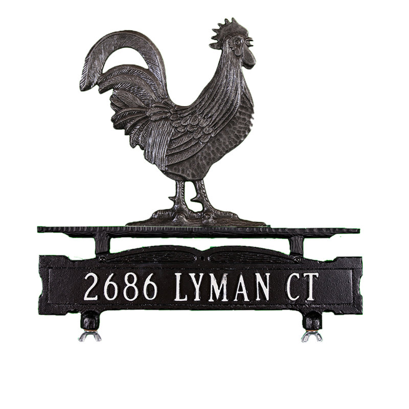 Enseigne de boîte aux lettres à 1 ligne, Oui, Fer suédois
