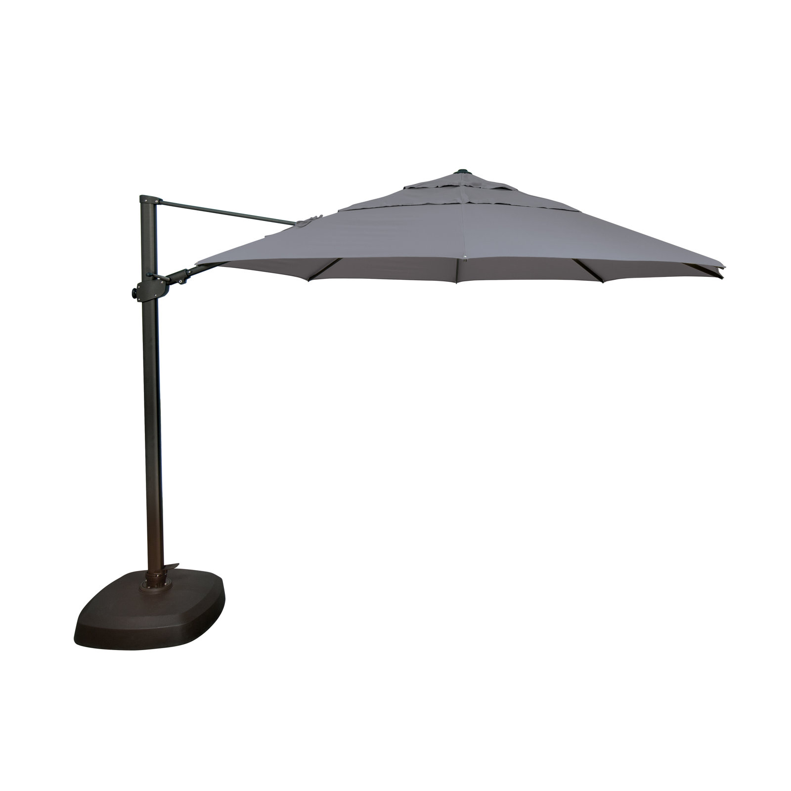 11.5' Sunbrella® Cantilever Umbrella, Canvas Charcoal Sunbrella® Canvas, Black