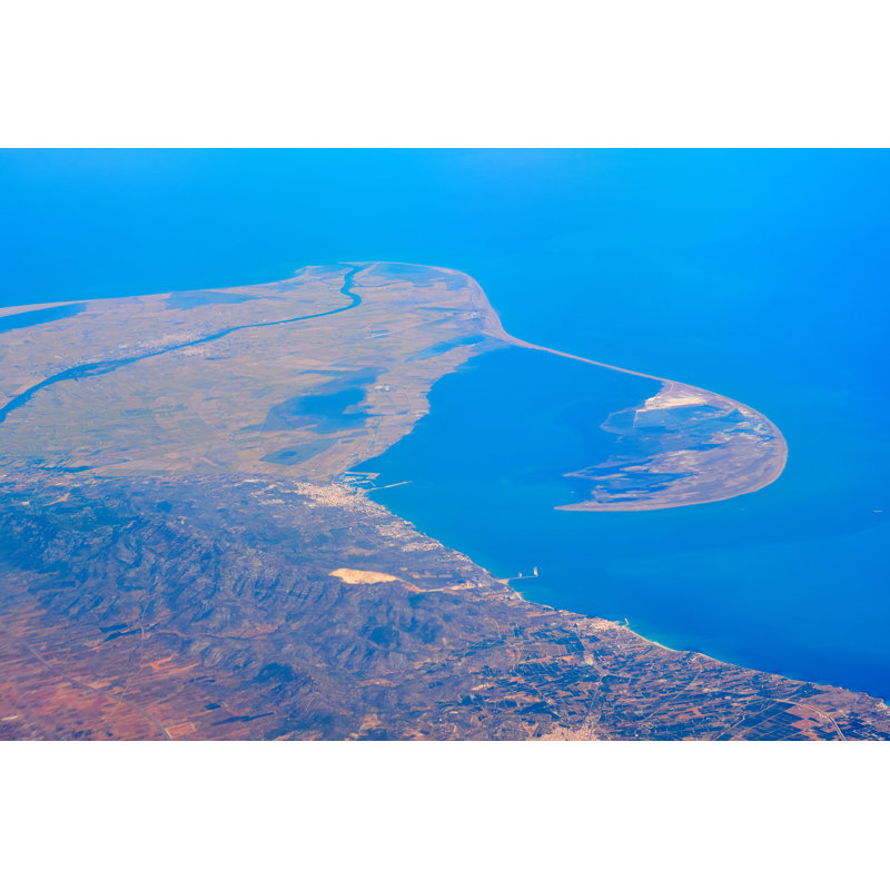 Ebro Delta From the Air 1 Piece Wrapped Canvas Wall Art, 20cm H x 30cm W