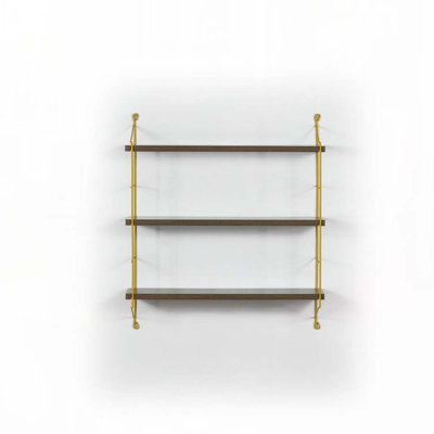 Triple tablette, noyer / jaune