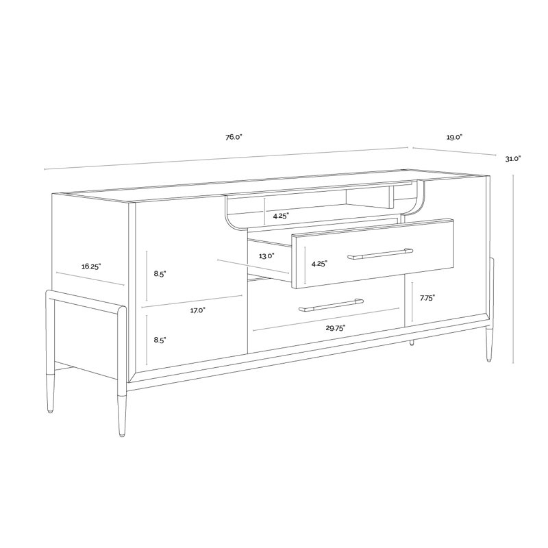 WELDRICK 76 in. W Sideboard
